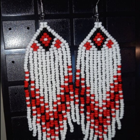 🖤❤️ New Design: “Embroidered Spirit” Earrings ❤️🖤 - Picture 2 of 3